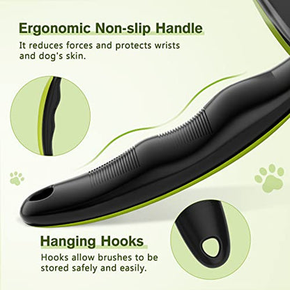Pecute Dog & Cat Brush, Self Cleaning Slicker Grooming Comb with Round Pins
