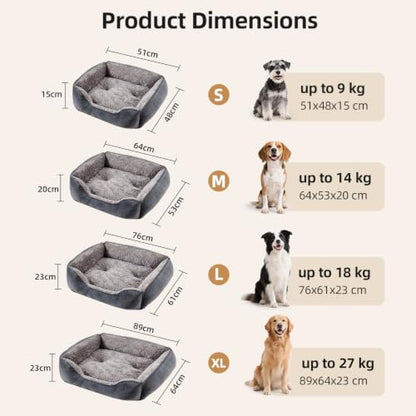 Dog Bed Medium Washable, Rectangle Dog Beds for Medium Large Dogs