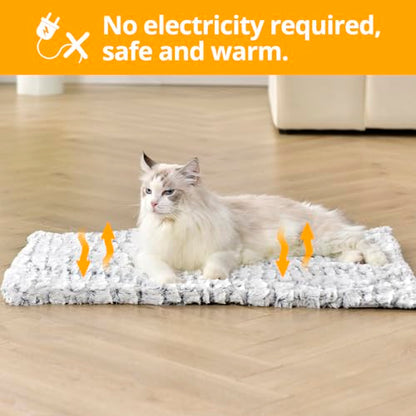 Self Heating Cat Bed Pad, 60 × 45 cm, Electric-Free Warmth, Non-Slip