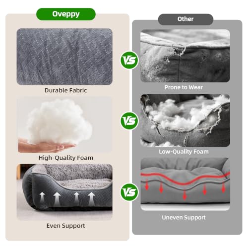 Dog Bed Medium Washable, Rectangle Dog Beds for Medium Large Dogs