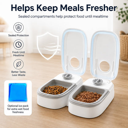 48-Hour Timed Pet Feeder – Scheduled Meals While Away