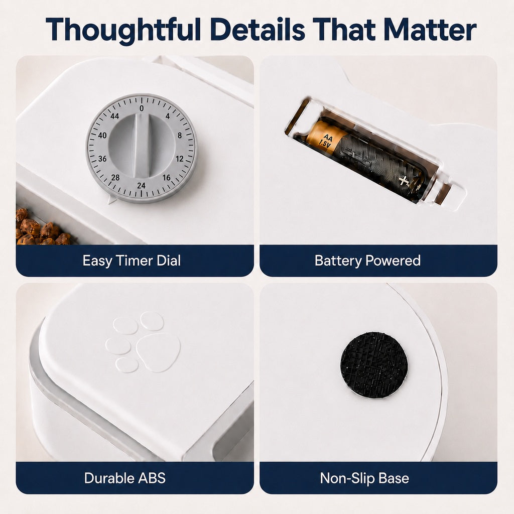 48-Hour Timed Pet Feeder – Scheduled Meals While Away