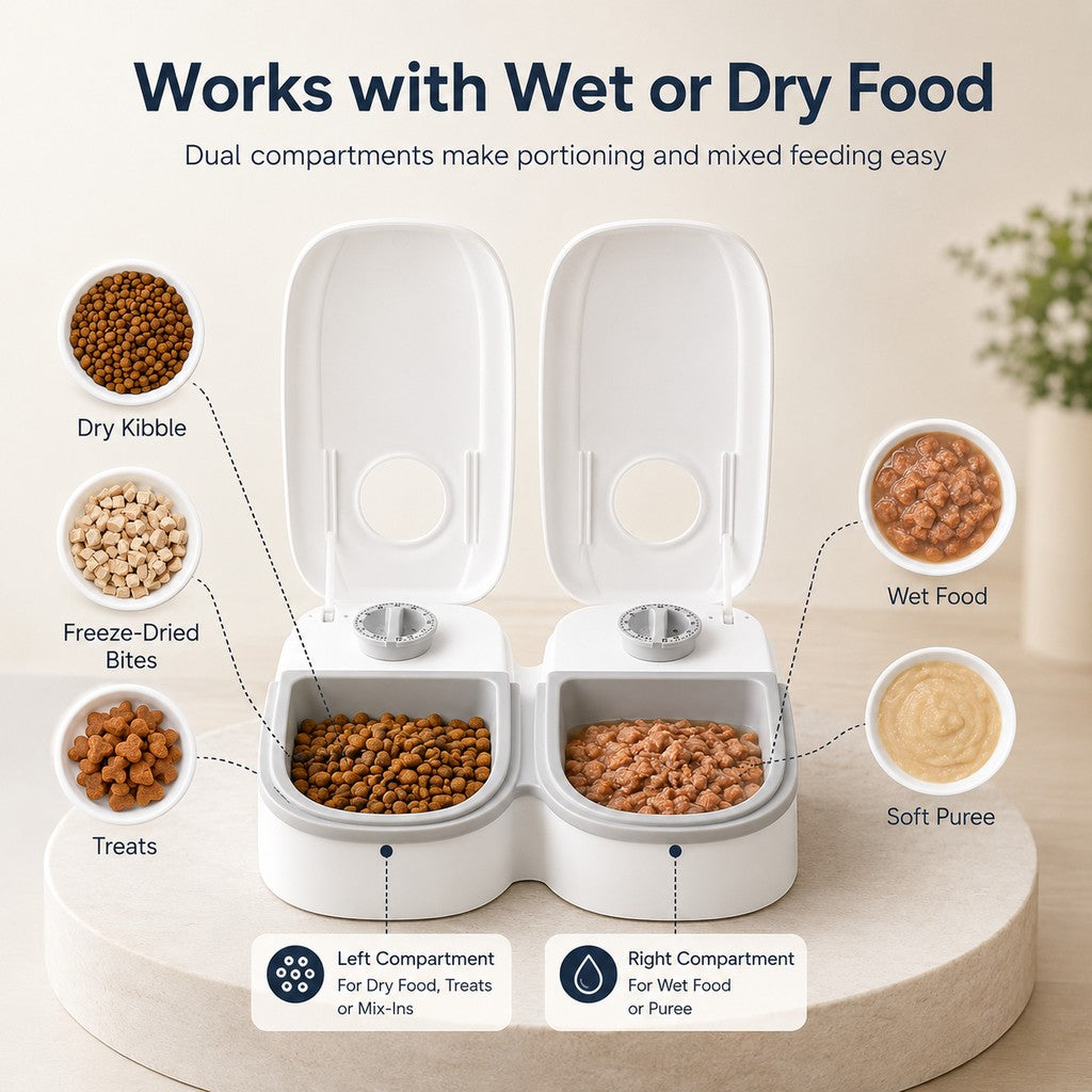 48-Hour Timed Pet Feeder – Scheduled Meals While Away