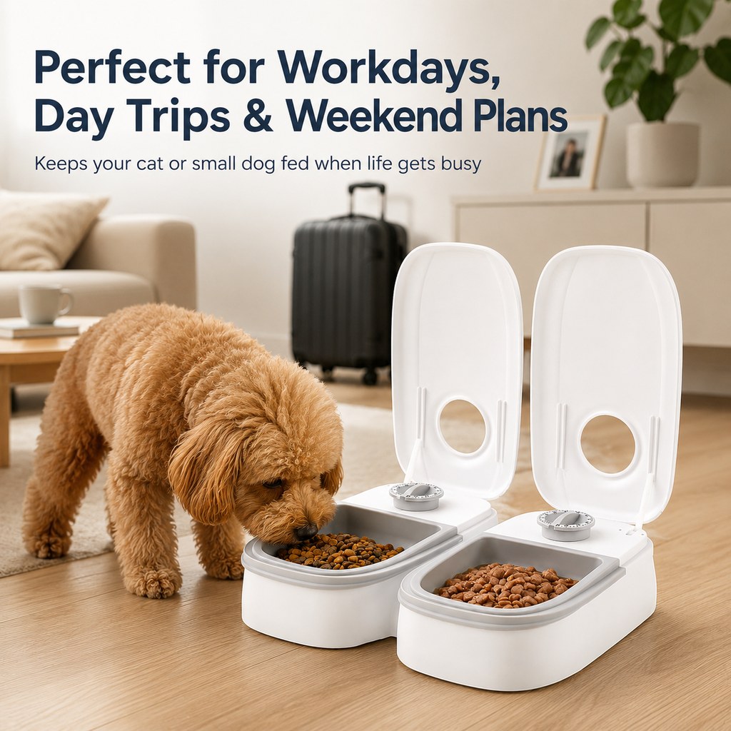 48-Hour Timed Pet Feeder – Scheduled Meals While Away