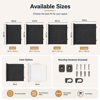 No-Drill Retractable Pet Gate – Blocks Off-Limit Areas