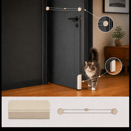 No-Drill Cat Door Holder – Cats Pass, Doors Stay Closed