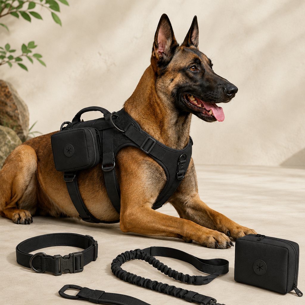 5-Piece Tactical Dog Harness Set – Control for Strong Dogs
