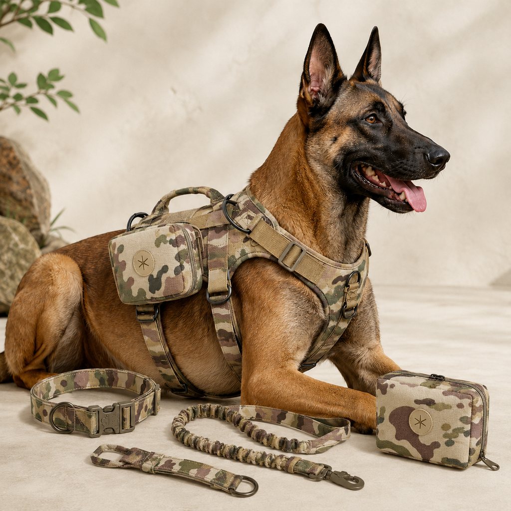 5-Piece Tactical Dog Harness Set – Control for Strong Dogs