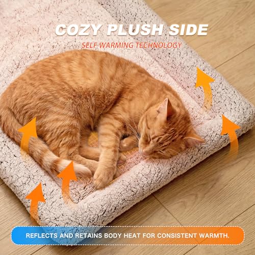 Self Warming Cat Bed, Reversible Cooling Mat for Cats, Gray, 46 x 61 cm