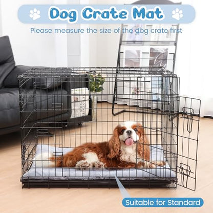 Baodan Washable Dog Bed, Plush Pet Mat Cushion 90x60cm Grey