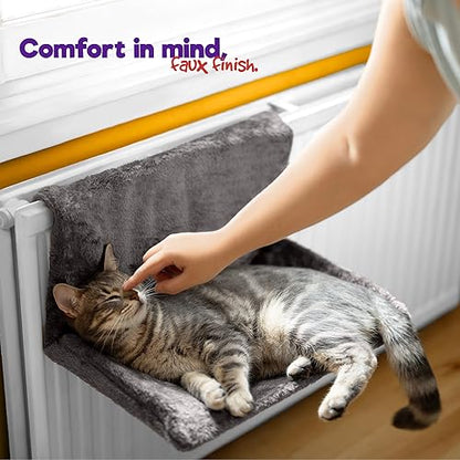 Petlicity Warm and Cosy Pet Cat and Dog Radiator Bed (Grey)