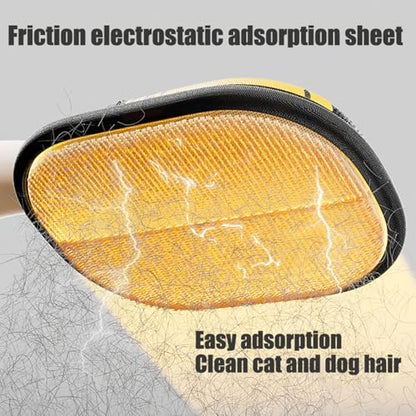 2PCS Pet Hair Remover Glove, Static Pet Hair Removal Glove, Dual-Sided Grooming Gloves, Static Removal Gloves For Dogs & Cats, Reusable Deshedding Pet Glove For Furniture, Bed, Carpet, Clothes,Sof