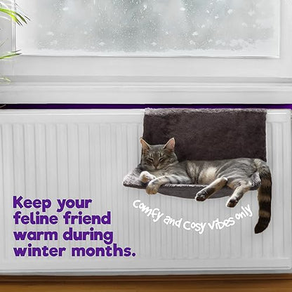 Petlicity Warm and Cosy Pet Cat and Dog Radiator Bed (Grey)