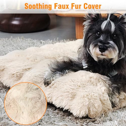 BingoPaw Dog Bed Medium Washable Removable Cover Beige M(76x51x10cm)