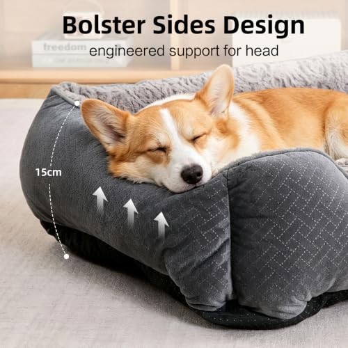 Dog Bed Medium Washable, Rectangle Dog Beds for Medium Large Dogs