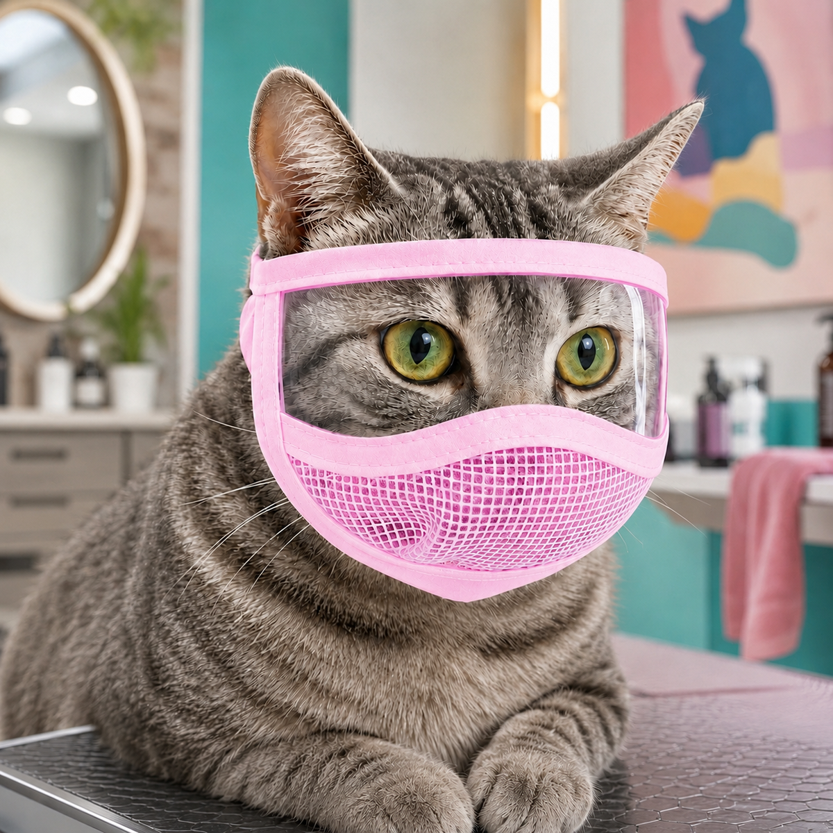 Clear-View Cat Grooming Shield – Bite-Free Nail Trims