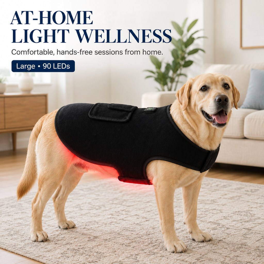 Red Light Pet Vest – Back, Hip & Joint Comfort