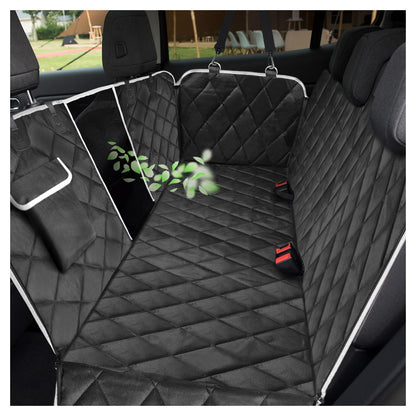Dog Car Seat Cover, Waterproof with Mesh Window And Storage Pocket