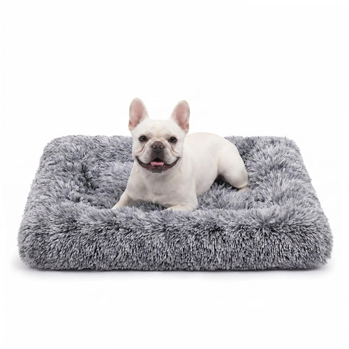 Jaspuriea Medium Dog Bed Washable, Dog Crate Mattress, Grey, 75x50x7cm