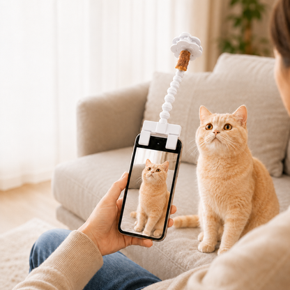 Pet Selfie Phone Clip – Treat Holder for Perfect Photos
