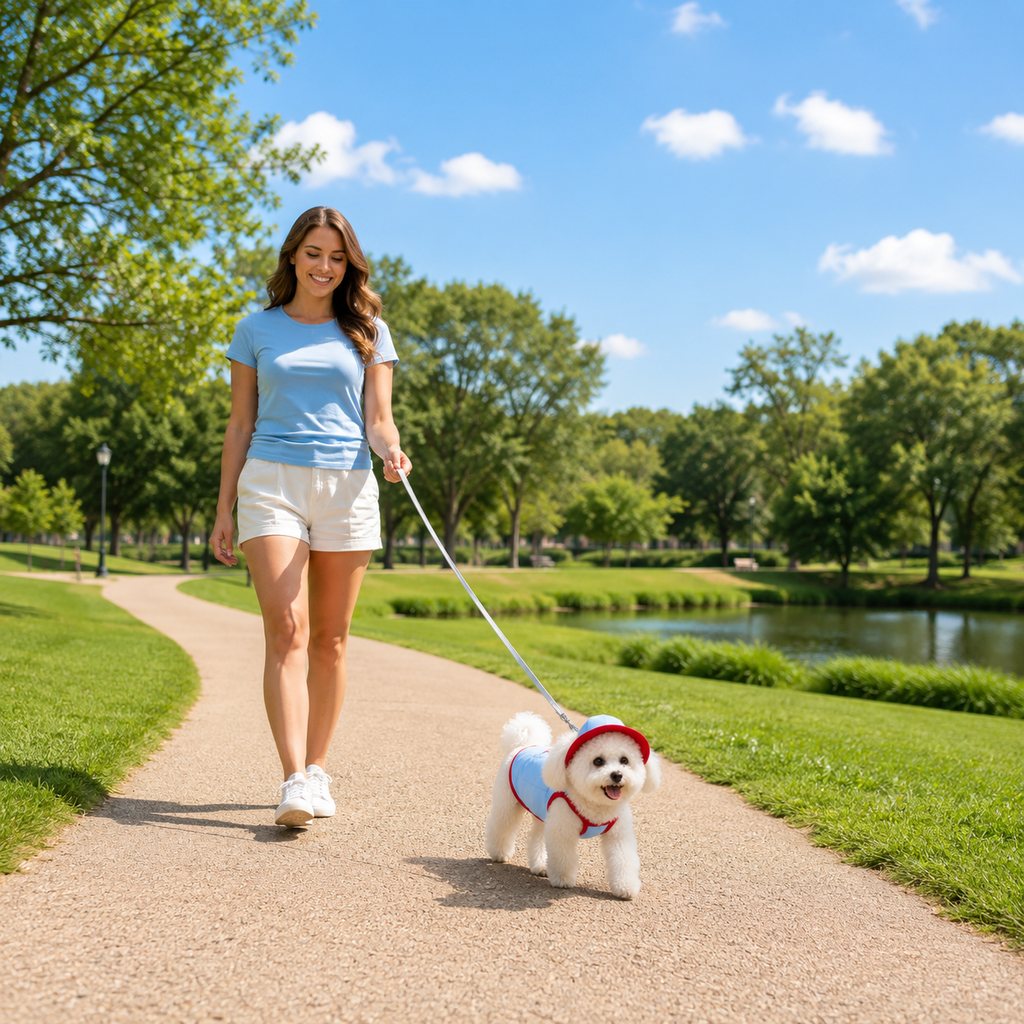 Dog Cooling Vest & Sun Hat Set – Cooler Summer Walks