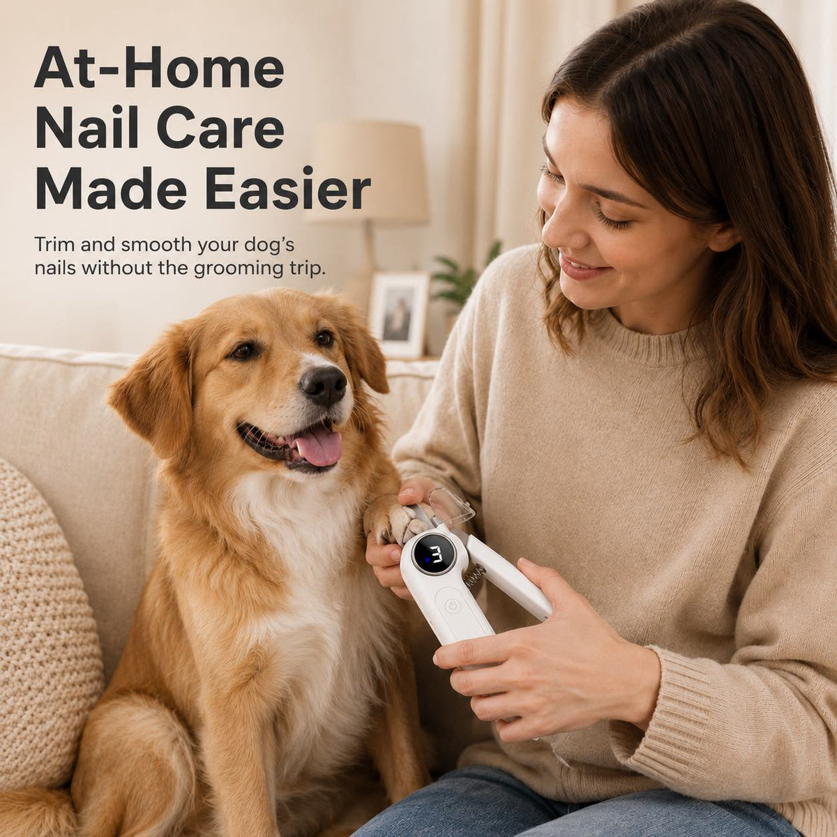 2-in-1 Pet Nail Clipper & Grinder – LED for Safe Trims