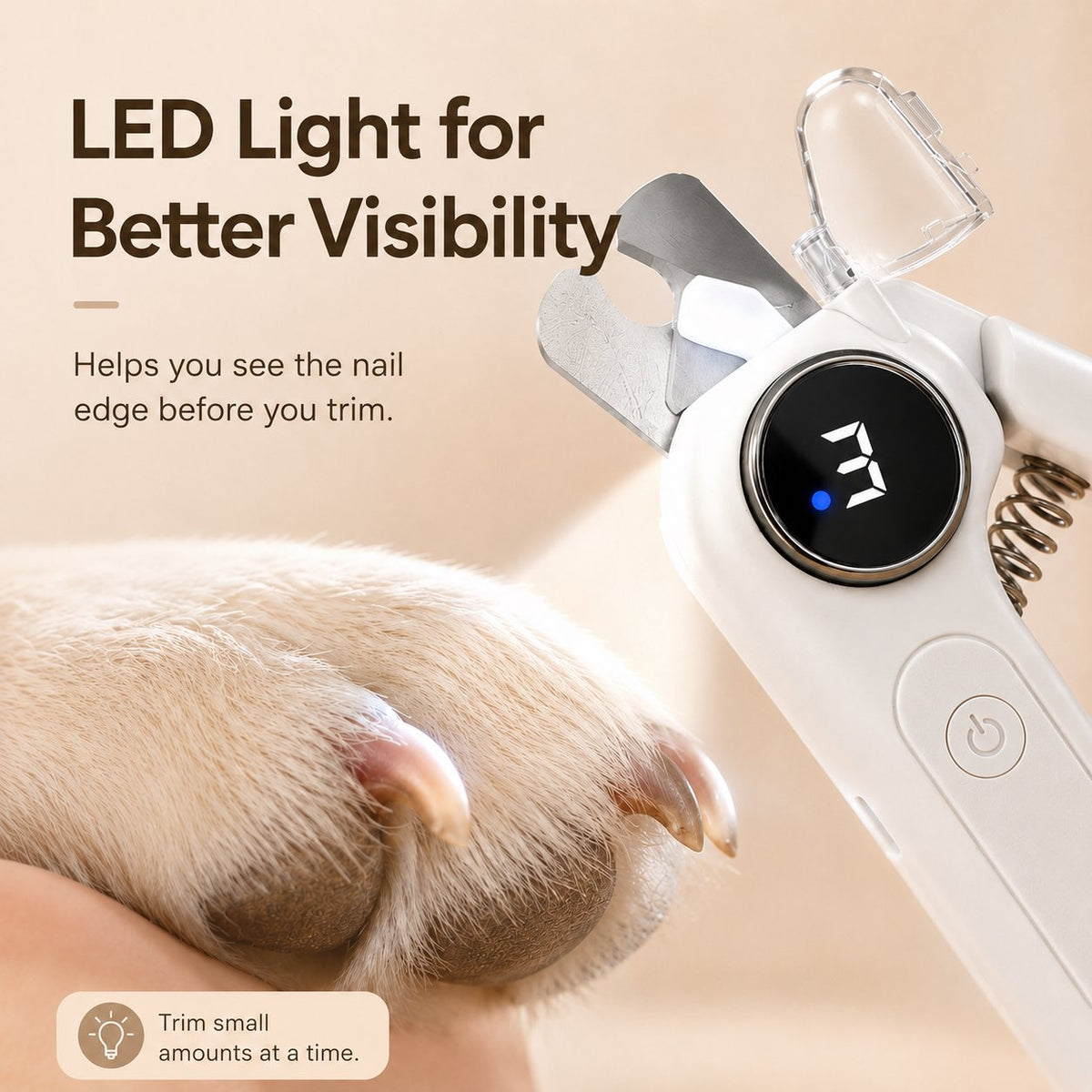 2-in-1 Pet Nail Clipper & Grinder – LED for Safe Trims