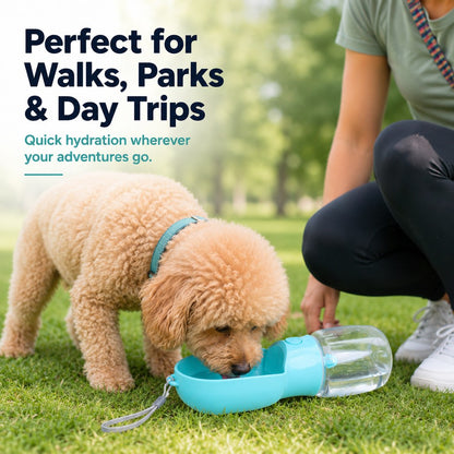 2-in-1 Pet Water & Food Bottle – Hydrate & Feed on Walks