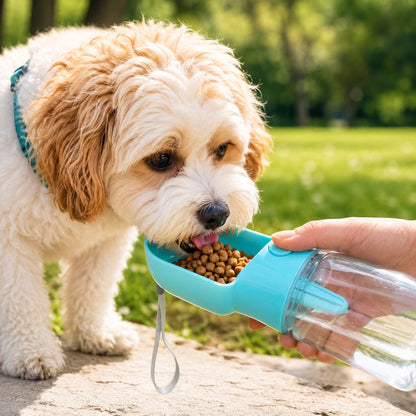 2-in-1 Pet Water & Food Bottle – Hydrate & Feed on Walks