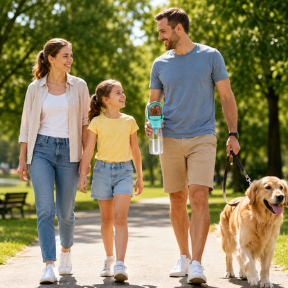 2-in-1 Pet Water & Food Bottle – Hydrate & Feed on Walks