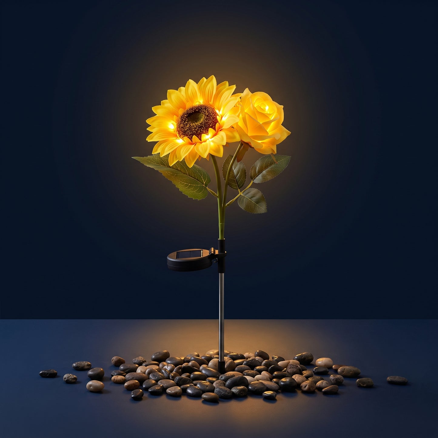 Solar Sunflower Rose Lamp