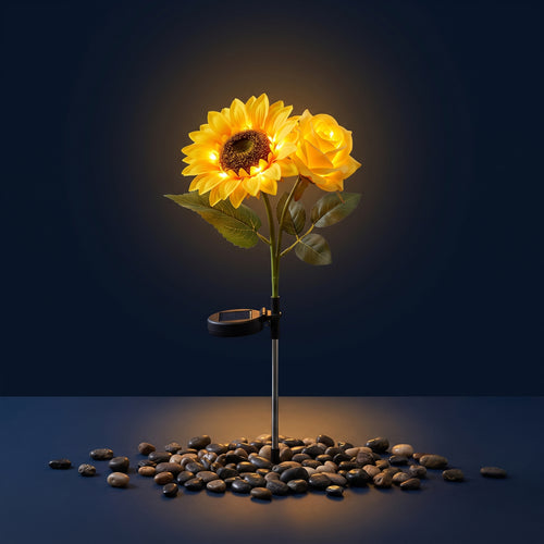 Solar Sunflower Rose Lamp