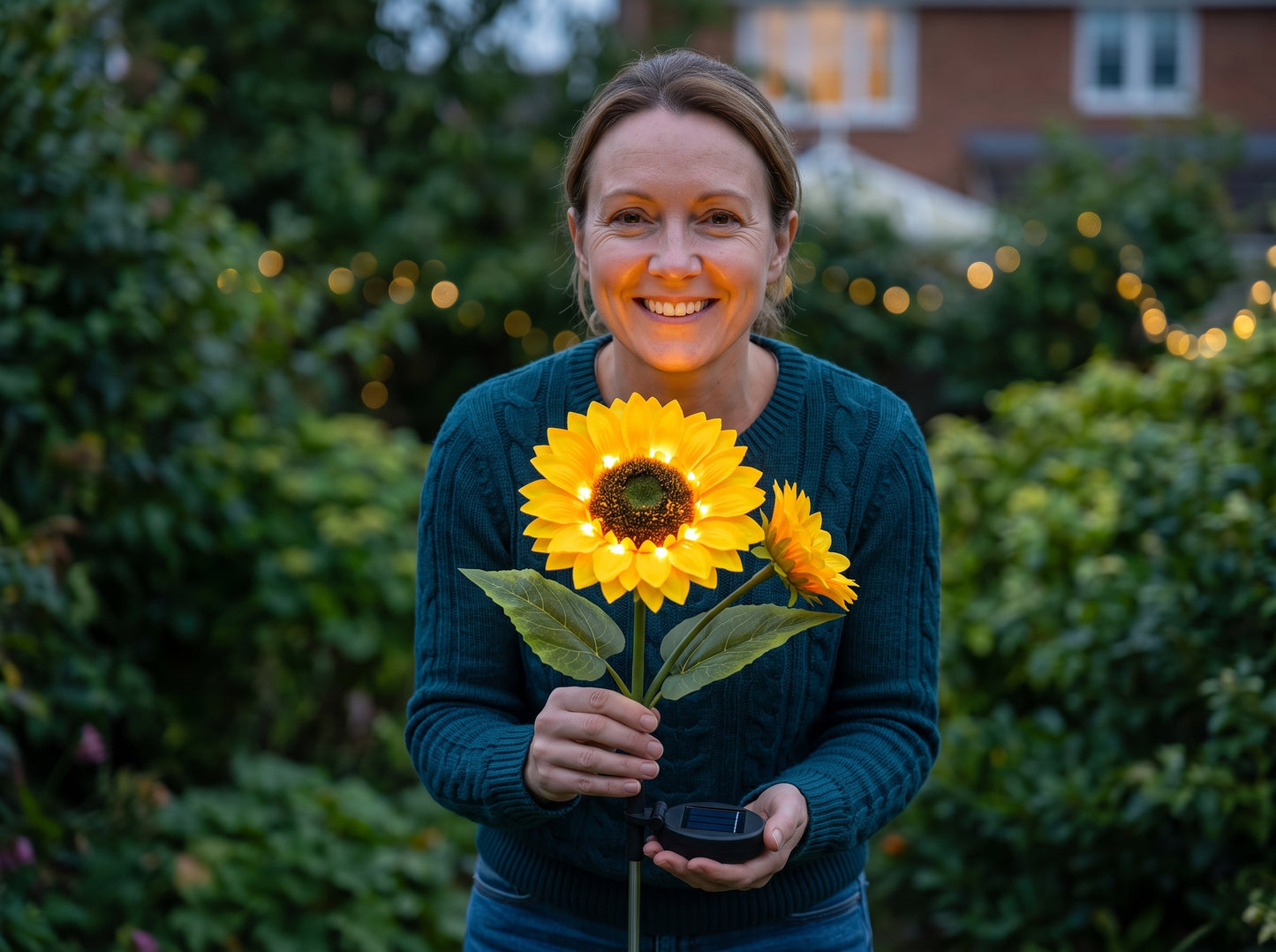 Solar Sunflower Rose Lamp