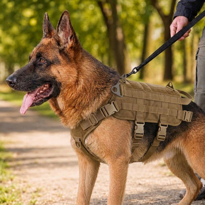 Tactical Dog Backpack Harness – Detachable Gear Pouches