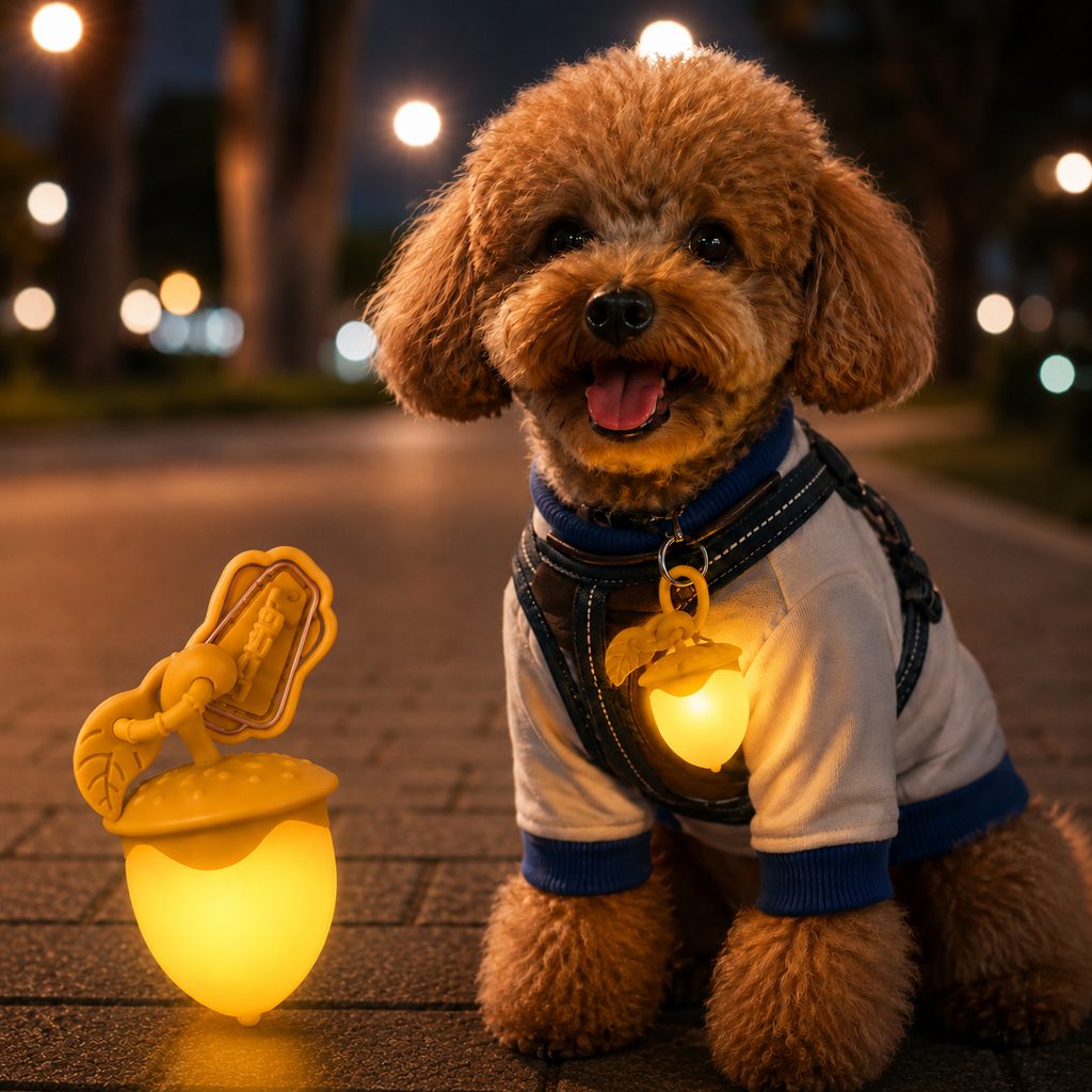 Acorn LED Pet Safety Light – Visible After Dark