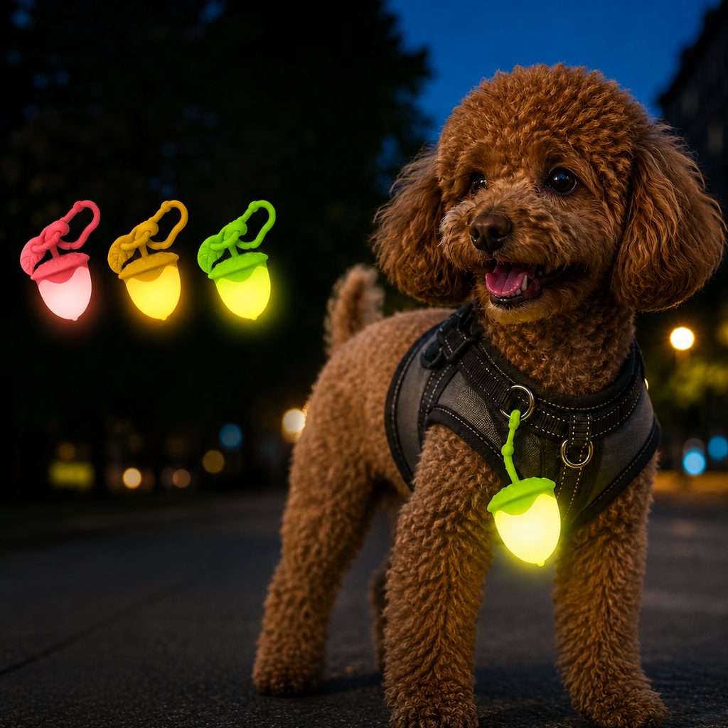 Acorn LED Pet Safety Light – Visible After Dark