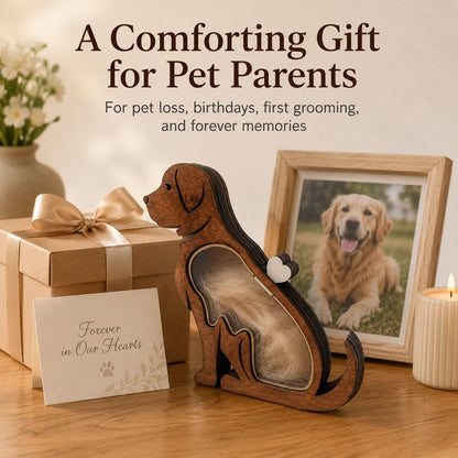 Wooden Pet Fur Keepsake Box – Cherish Their Memory