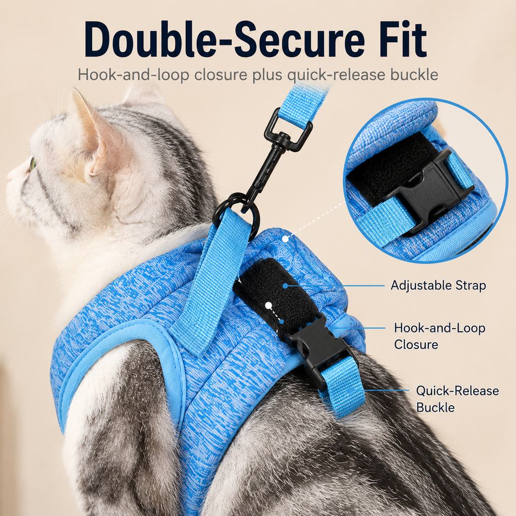 Lightweight Cat Harness & Leash Set – Secure Walks