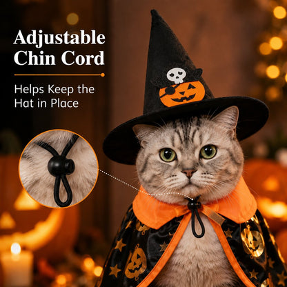 Cat Witch Hat & Cape Set – Easy Halloween Look