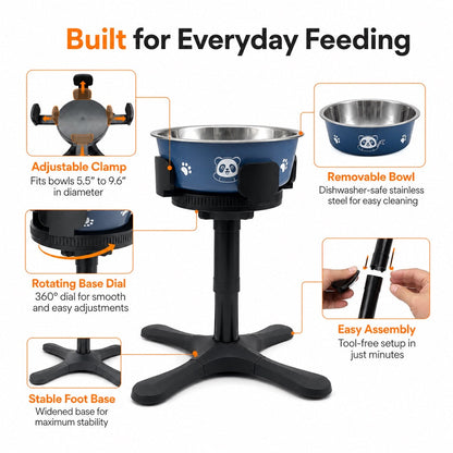 Tilted Elevated Dog Bowl – Less Neck Strain, Slow Feeding