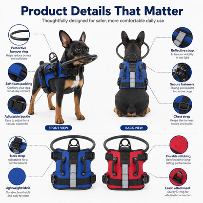 Blind Dog Bumper Halo Harness – Fewer Wall Bumps