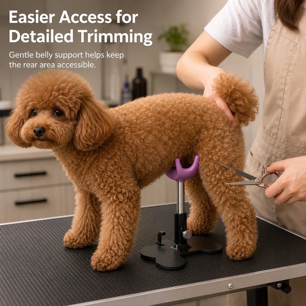 Dog Grooming Support Stand – Keeps Small Dogs Standing