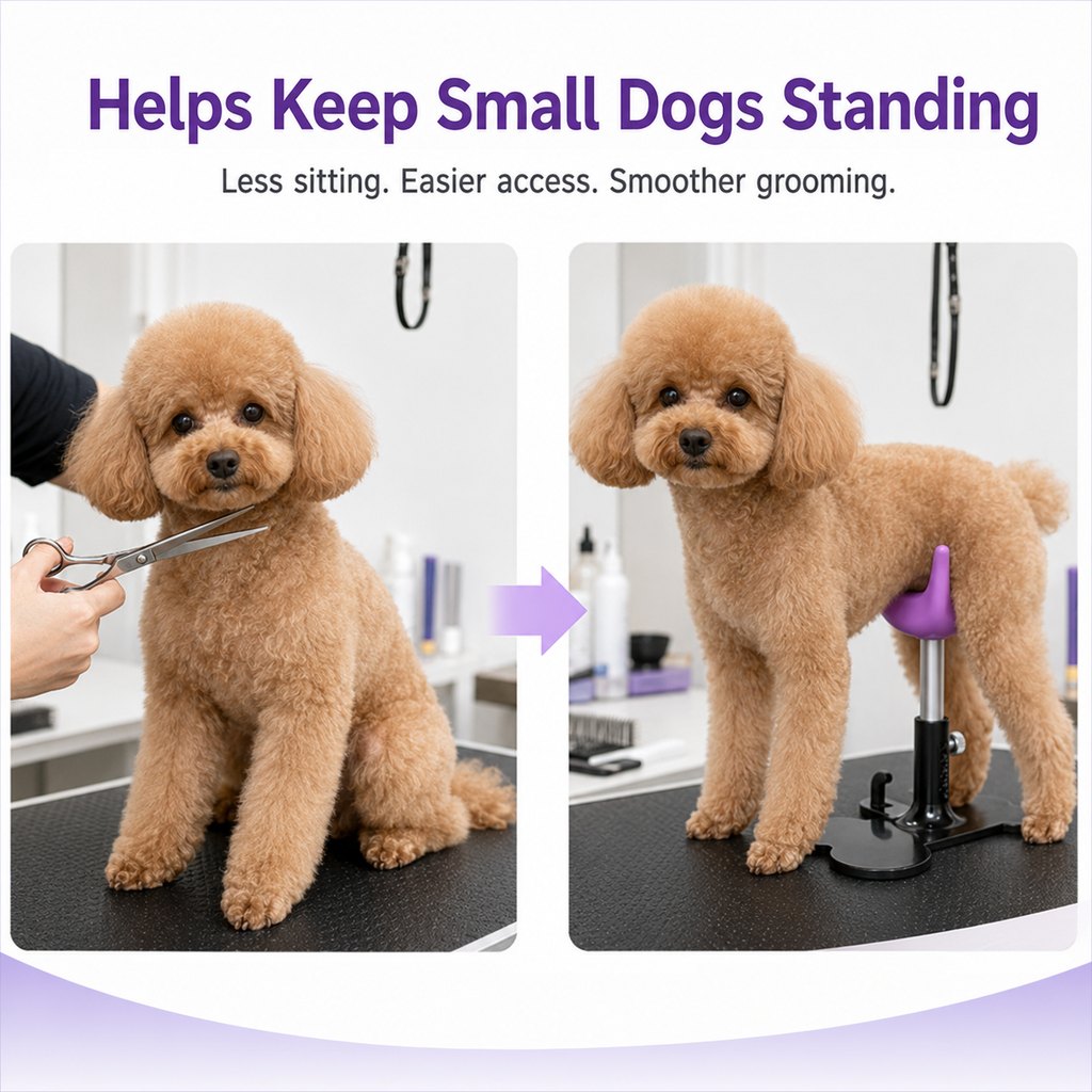 Dog Grooming Support Stand – Keeps Small Dogs Standing