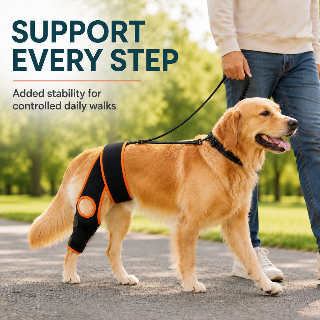 Dog Knee Brace with Support Strap – Reduces Slipping