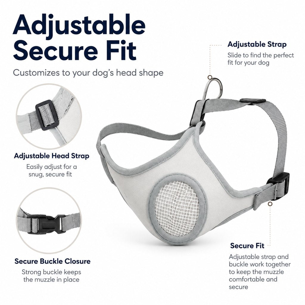 Breathable Mesh Dog Muzzle – Safer Walks & Vet Visits