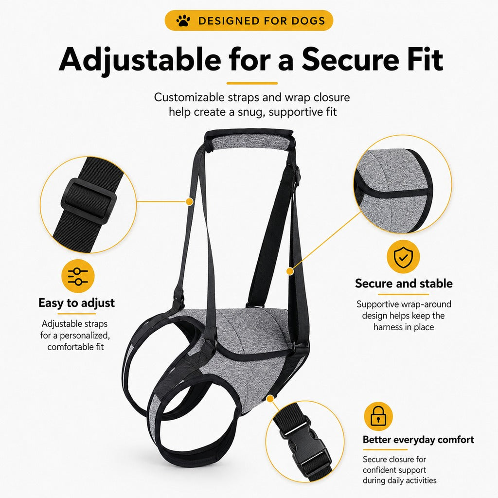 Dog Rear Support Lift Sling – Easier Stairs & Car Rides