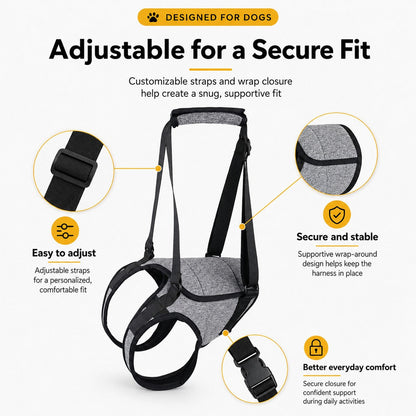 Dog Rear Support Lift Sling – Easier Stairs & Car Rides