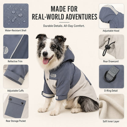 Water-Resistant Dog Windbreaker – Rain & Wind Cover