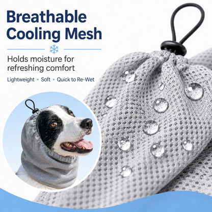 Dog Cooling Snood – Cool Neck & Ears in Summer