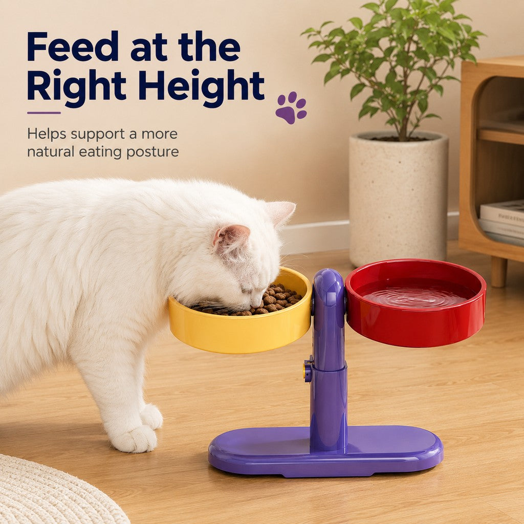 Wall-Mount or Freestanding Pet Bowl – Adjustable Height